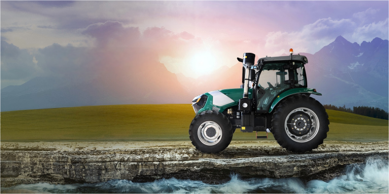 A melhoria trazida de trator agrícola na agricultura