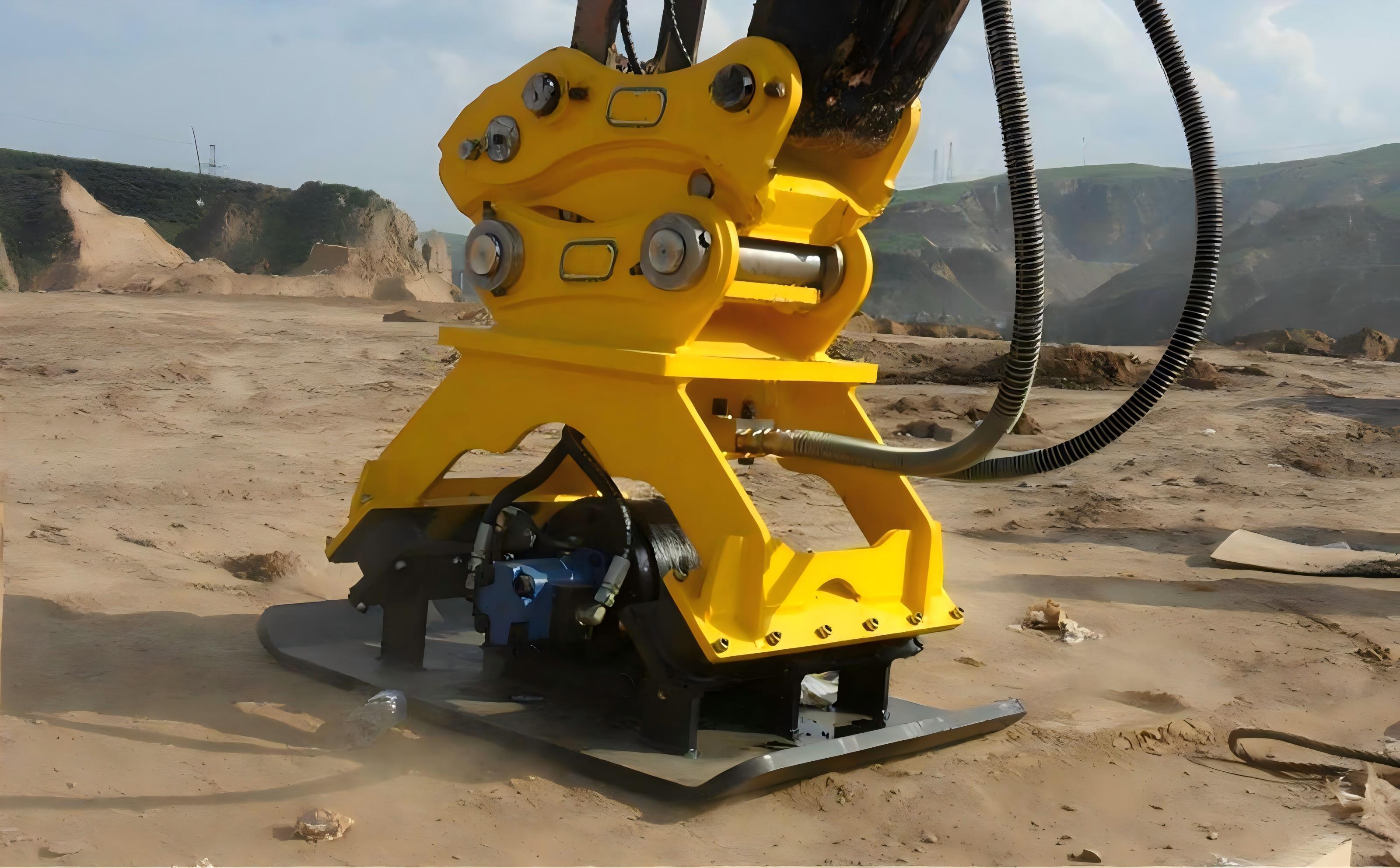 Acessórios para escavadeiras - compactador hidráulico plano