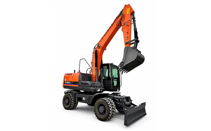 Escavadeira de rodas EW150-D de 13,52 toneladas