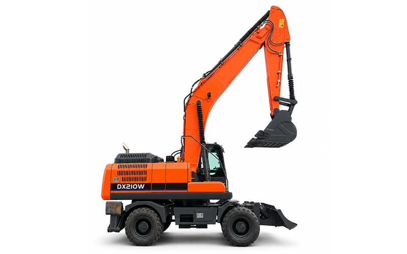 Escavadeira de rodas EW210-D de 20,1 toneladas